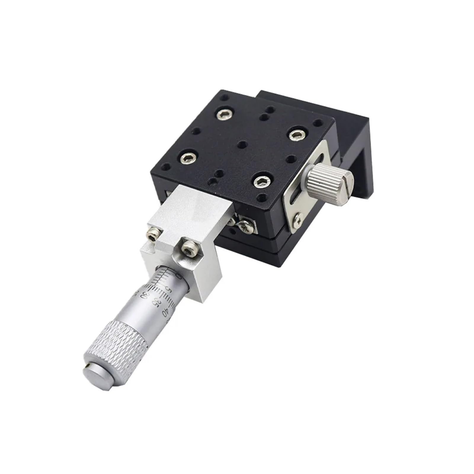 WNVXJGNSO Micrometer Sliding Table Z Axis LV40-C2 Vertical Lifting Manual Slide Table Optical Fine Tuning Displacement Platform Micrometer Linear Stage(LV60-C2)