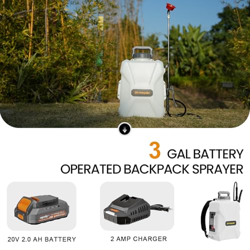 Image of 3Gal Lawn Garden Backpack Sprayer Compatible with Dewalt 20V Battery