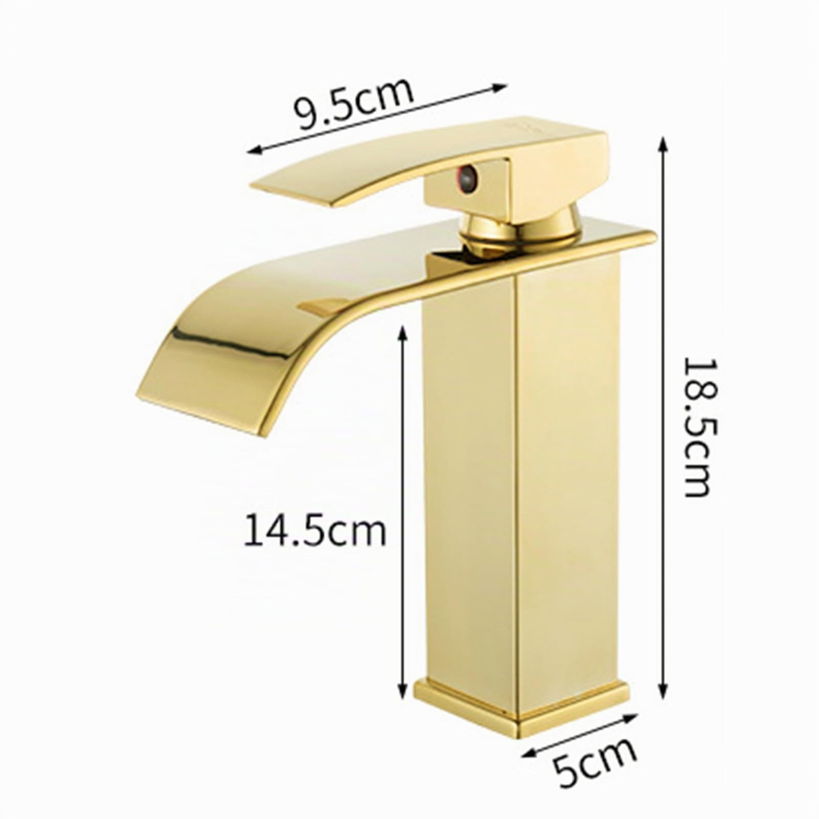 Grifo Lavabo Cascada Monomando Frío Y Caliente Grifo Baño Grifo Monomando Lavabo,oro Rosa,corto
