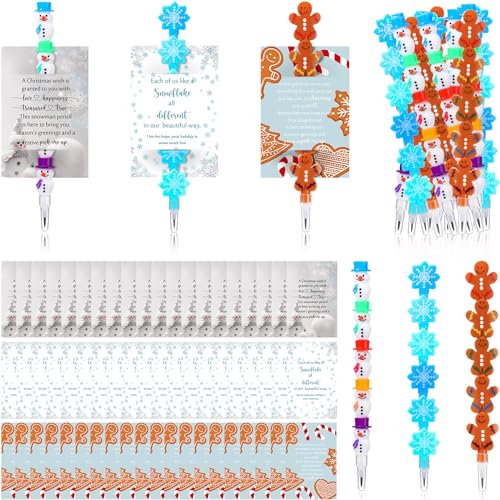 Set 60 lápices navideños apilables con tarjetas miniatura 1