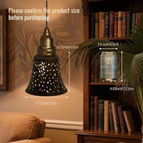Image of 4 pack ceiling fan light covers- small mini lamp shades,metal lamp shade for pendant light shade, wall lamp, with 1-5 /8 inch Fitter, 4-3 /4 inch Height and 4-3 /4 inch Diameter, Antique bronze gold colors.