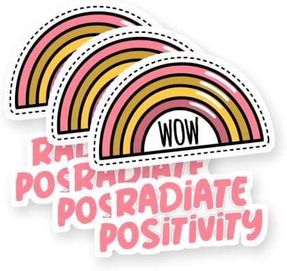 Radiate Positivity - Motivation Vinyl Stickers 3 Pack 3 Inch image 5