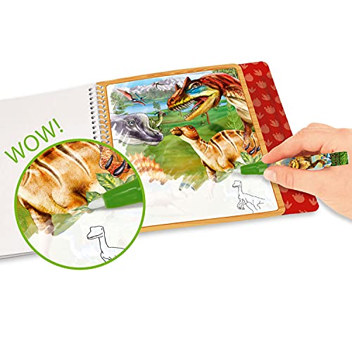 Depesche 11496 - Dino World Aqua Magic-Book Malbuch inkl. Wasser-Stift, Ausmal-Buch mit Wasser, Mal-Spaß für Kinder mit… – Bild 3