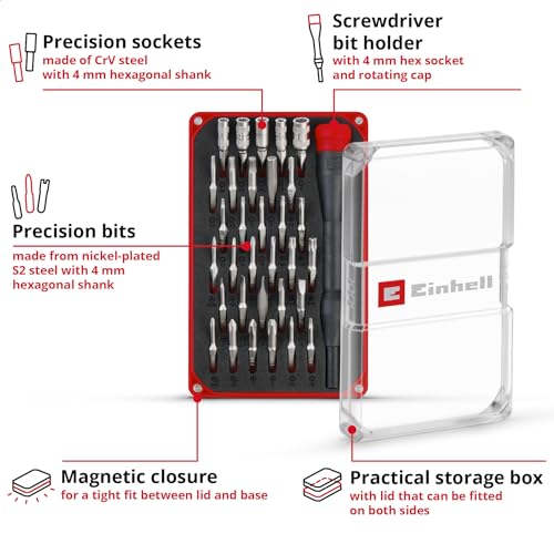 Original Einhell 33-Piece Precision and Electronics Repair Set (with Precision Bits - Image 3