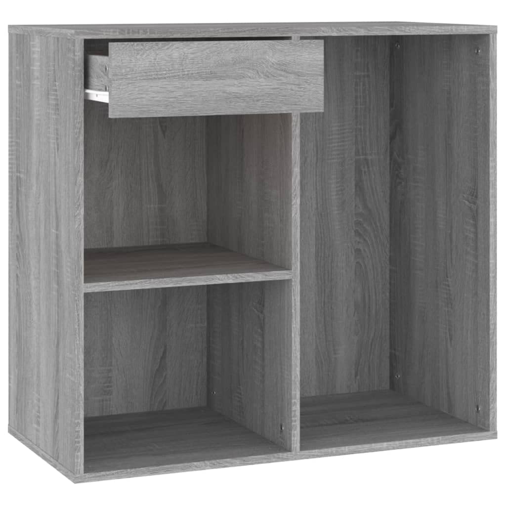 LED-Schminktisch Mit Schrank Grau Holzwerkstoff | Mit Spiegel, USB-Licht Warm-Kaltweiss, Stauraum, Make-up Tisch