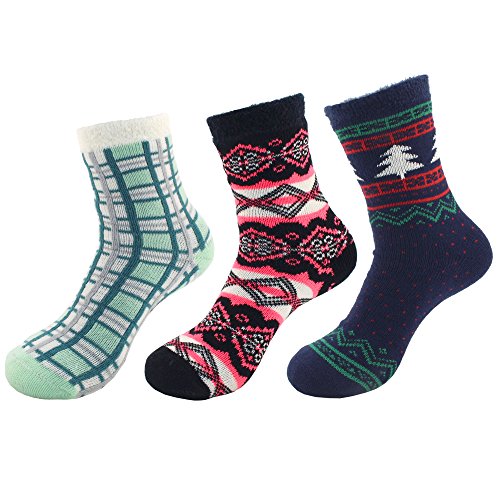 Image of BambooMN Women's Super Soft Warm Cozy Fuzzy Socks Assortments
