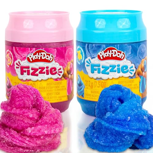Play-Doh Slime Compounds Scented Sensory Toys for Kids and Tweens Use in Goodie Bags and Party Favors Fizzie Strawberry and Blue Raspberry
