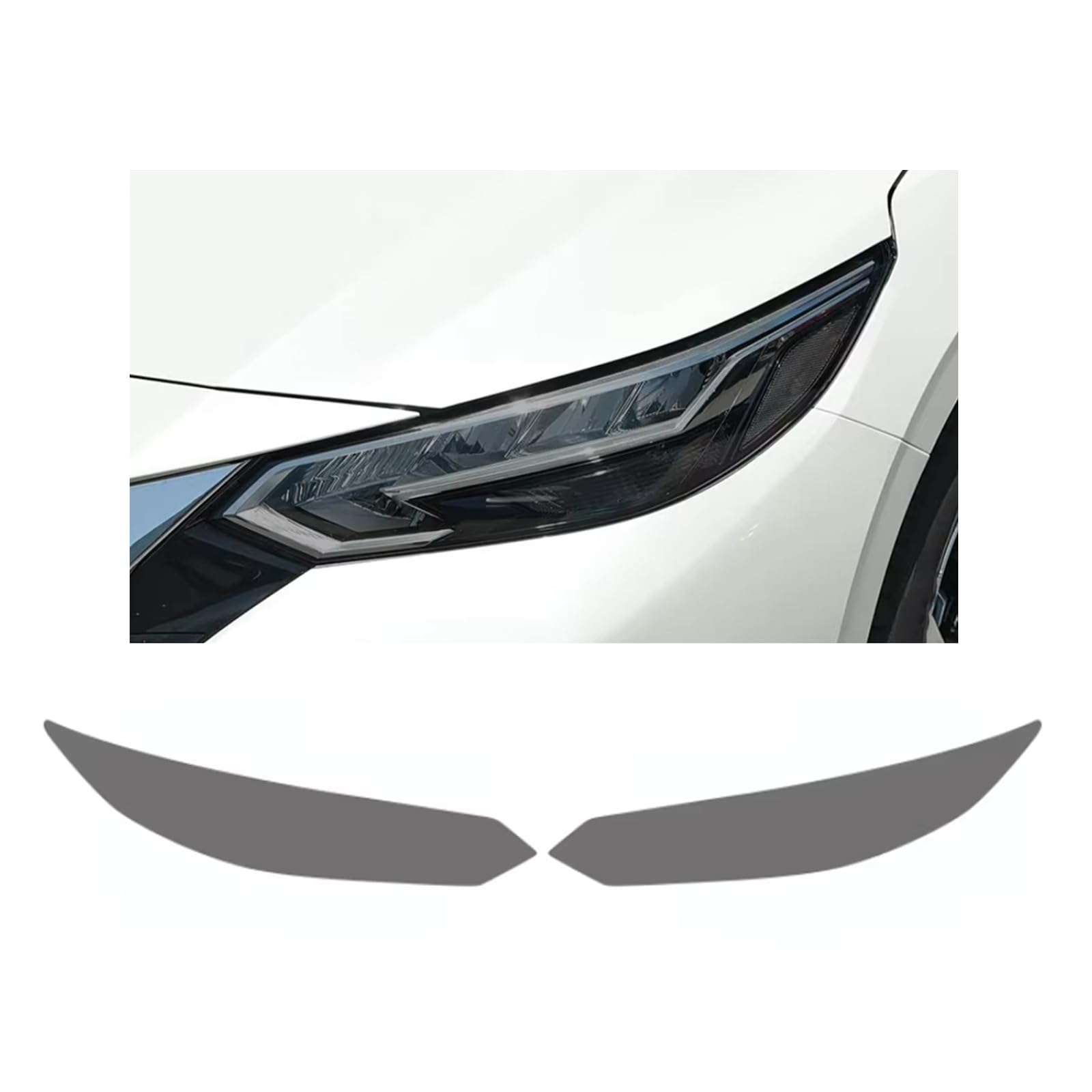 Headlight Film for Nissan Sylphy/Sentra B18 2020-2026, 1Set Transparent/Smoke Black Car Headlight TPU Protective Film