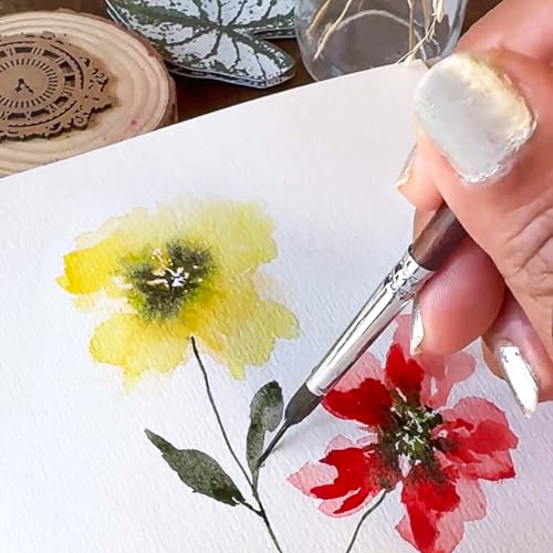 Miniatura 7 de Pinceles Liner Acuarela Profesionales - 4 Pinceles Aguja Para Acuarela Con Reservorio De Color Y Mejor Punta Para Pintura Acuarelas, Colores Acrílicos Líquidos Liner Watercolour Brushes