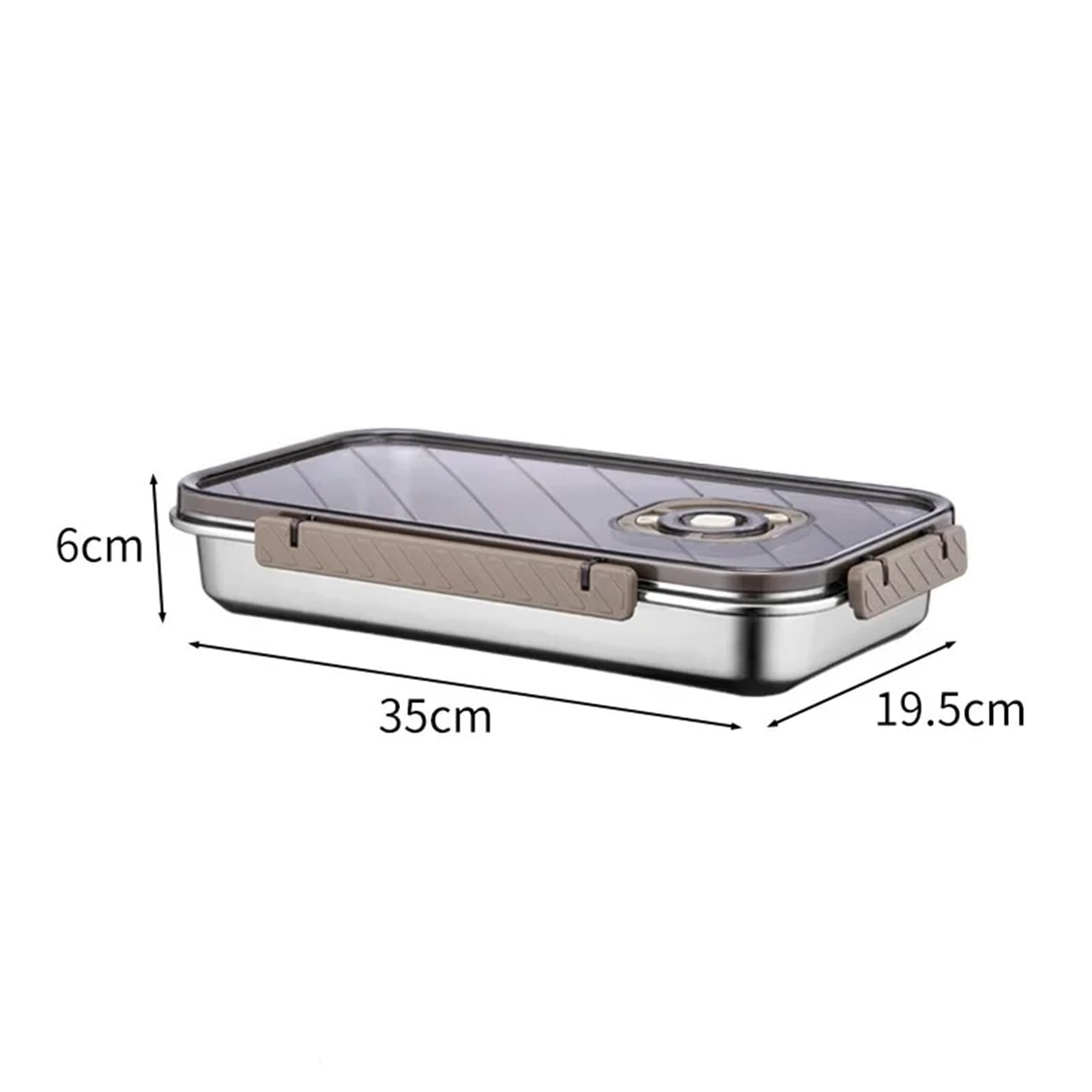 Contenitori per alimenti in acciaio inossidabile Contenitore for alimenti in acciaio inossidabile 304, contenitore for uova, congelatore rapido, for sigillato, organizer da cucina(2L)