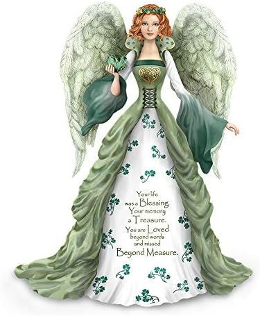 The Bradford Exchange A Love Beyond Measure Irish Figurine  Irish-Inspired Maiden Figurine With Sparkling Faux Gem Heart And A Celtic-Style Design. Exclusive To