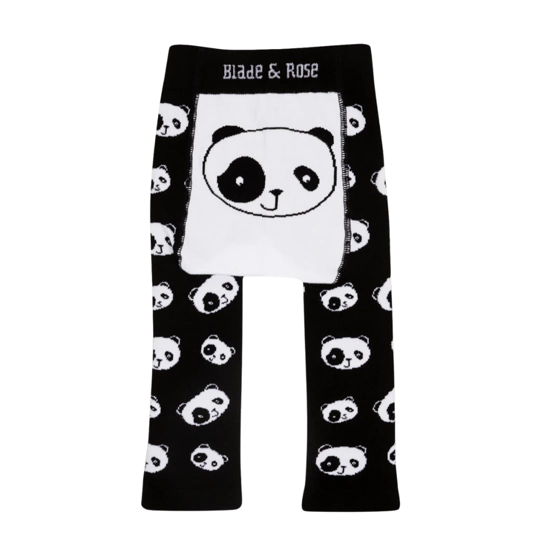 Blade & Rose Unisex Black/White | Organic Panda Leggings | Clothing For Babies & Toddlers 0-6 Months |