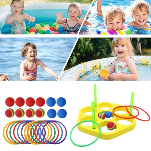 Jeu de lancer flottant triangle et anneaux en mousse pour loisirs de plein air