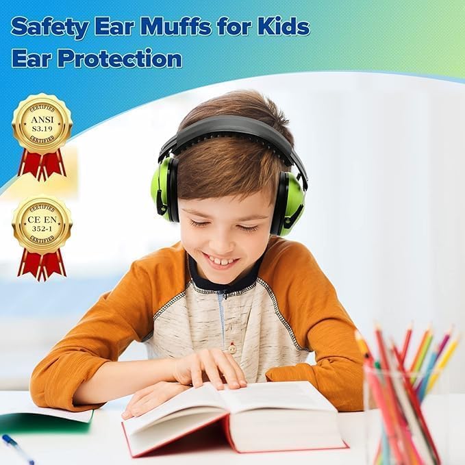 Image of Floriogra 2 Pack Noise Canceling Headphones for Kids, Kids Ear Protection Earmuffs for Autism, Toddler, Children, Noise Cancelling Headphones Sound Proof Earmuffs for Concerts, Air Shows, Fireworks