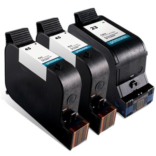 Printronic Remanufactured Ink Cartridge Replacement for HP C1823D (Black,3-Pack)