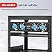 Pyle 19” Rack-Mount Equipment Cooling Fans - 110V/60Hz Power, 4 Cooler Master 80mm Case Fans, Smart Cooling System, Digital LCD Temperature Display & Installation Hardware Screw Included -PFN41