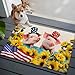 Xibuciein Independence Day Felt Area Rug with Dotted Non-Slip Backing, U.S. Flag Themed Farm Pig Rustic Farmhouse Sunflower Natural Floor Mat for Living Room Bedroom Office, 60x90cm, Rectangle