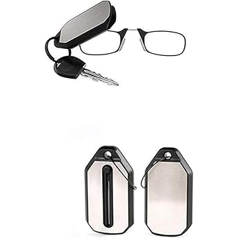 Unisex Foldable Nose Clip Reading Glasses Key Ring Thickness 1.5 2.0 2.5 3