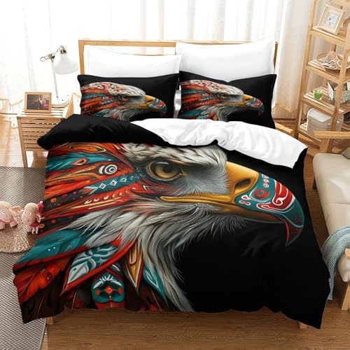 Parure de lit aigle 3D housse de couette single microfibre EagleDesign - 3