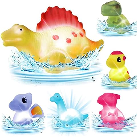 Aofentop Light Up Dinosaur Bath Toys Cover