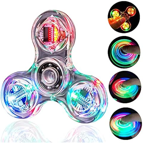 Steemjoey Crystal Led Light Fidget Toy Fidget Toy Stress Relief Anti-Anxiety Toy Brain Development Toy Gift for Children and Adults (Crystal-White) Cover