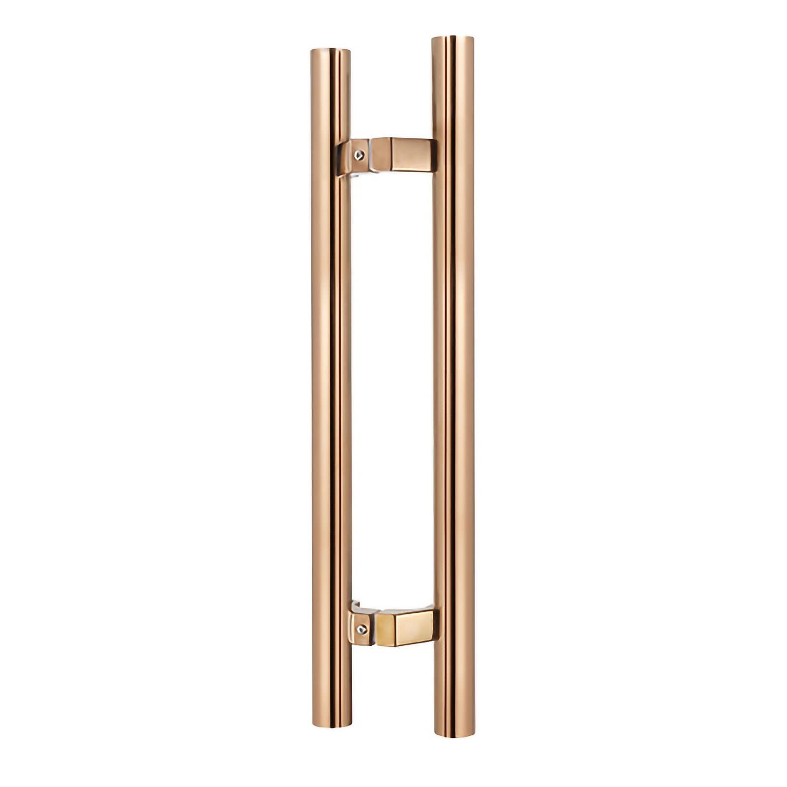 CWCQGH Round Stainless Steel Push Pull Door Handle for Shower Sliding Barn Door/Garage Door,with Mounting Hardware Kit,4 Colors,Length 60/80/100/120/150cm,Rose Gold-80x60cm