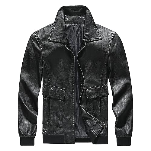 Chaqueta de cuero sintético para hombre talla XL miniatura 1