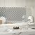 Adedeo Crystal Diamond Mosaic Tile Square Mirror Glass Mosaic Tile for Kitchen Backsplash Bathroom Wall (6 Sheets, Silver Square Flat Mirror)