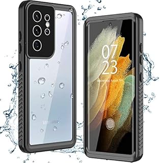 Nineasy for Samsung Galaxy S21 Ultra Case, IP68 Waterpoof Dustproof Shockproof Case with Built-in Screen Protector Full Body Clear Cover Waterproof Case for Samsung S21 Ultra 6.8" 5G 2021 (black)