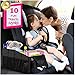 Easy-to-Reach Kids Car Organizer with Tissue Box and Cup Holder for Back Seat, Front Seat, Between Seats, Floor - Tote Car Storage Organization for Toddlers - Kids Road Trip Travel Essentials (Black)