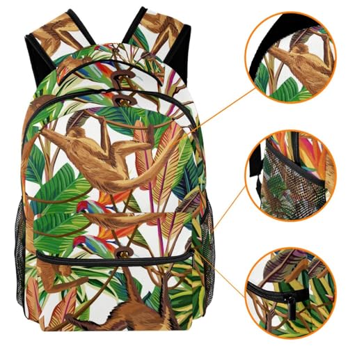 Sac à dos d'école singe de la jungle : idée cadeau originale pour ado - 3
