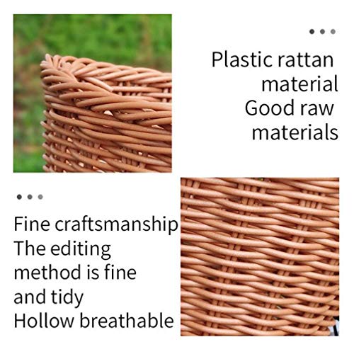 CLISPEED Cesta de Bicicleta Cesta Tecida de Cana de Bicicleta Cesta de GuidÃ£o Frontal para CrianÃ§a