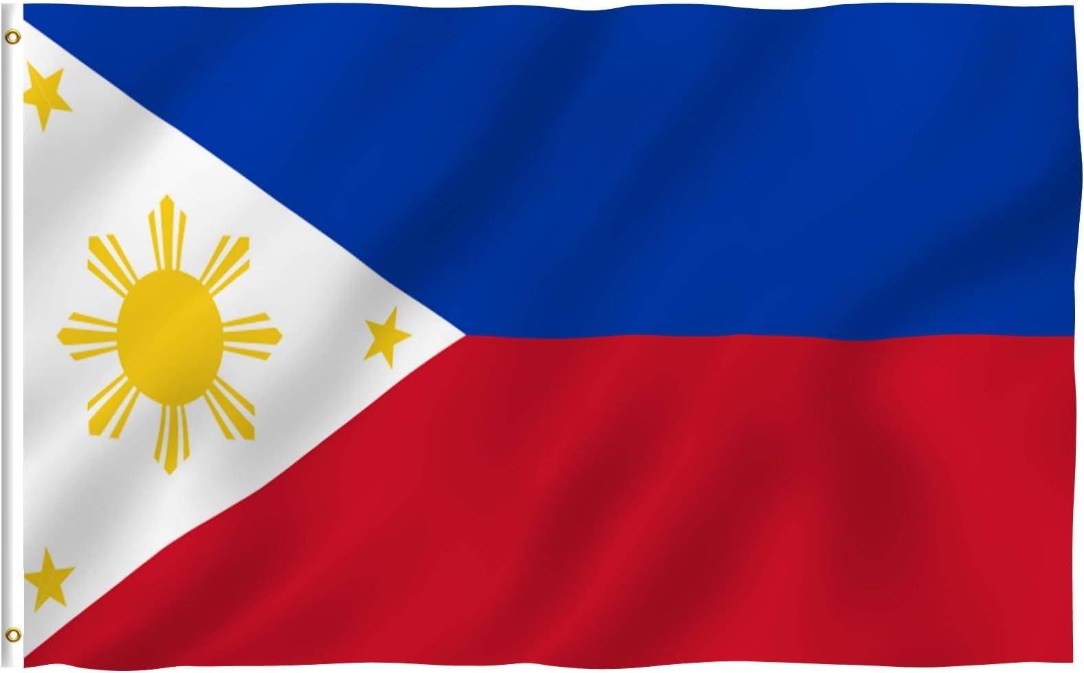 Anley Fly Breeze 3x5 Foot Philippines Flag - Vivid Color and Fade Proof - Canvas Header and Double Stitched - Filipino Philippine National Flags Polyester with Brass Grommets 3 X 5 Ft