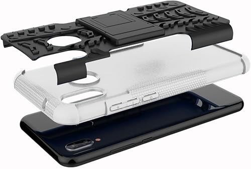 Miniatura 99 de Funda de teléfono para Huawei P20 Pro con protector de pantalla de vidrio templado y soporte soporte rígido híbrido protector accesorios para celda