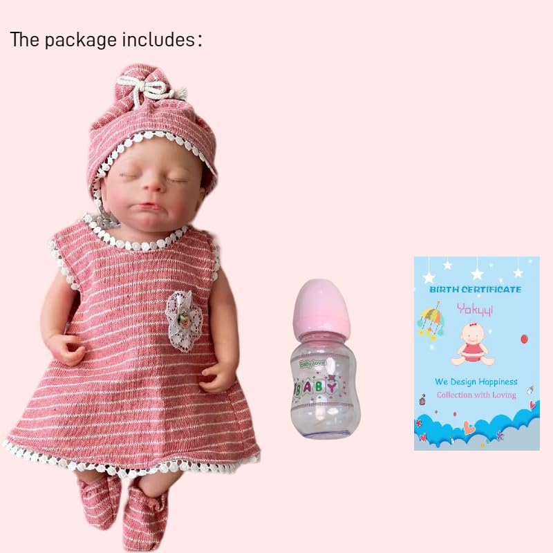 Muñeca de silicón realista de 13 pulgadas para niños 3+ miniatura 5