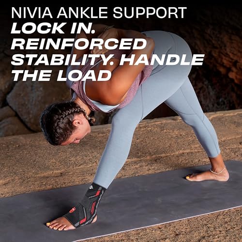 Image of Nivia X PUNJAB KINGS Knitted Ankle Support - Compression Fit, Silicone Grip Stability, Flexible Support For Training, Gym & Recovery, Small