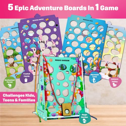 Image of Butterfly Edufields Twisty Escape Board Games for Girls Adults Families | Table Top Games for Girls 7-14 Years | 5in1 Arcade Desk Game | Gift for Kids, Teens & Adults Ages 6-99