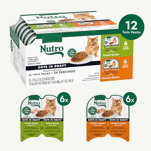 Image of Nutro Perfect Portions Cuts Wet Cat Food, Turkey & Chicken, 2.6 oz, 12 ct