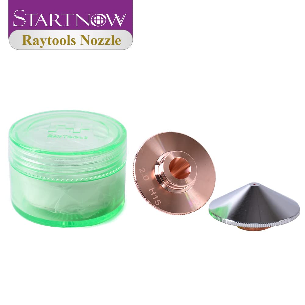 Startnow Raytools Buse de découpe laser à fibre originale pour BM109 BT210S Tête de coupe D32mm Buses laser à double couche simple (S32-A double couche 2.0, 10 pièces)