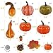 winemana Thanksgiving Fall Decorations for Home-6pcs Mini Pumpkins & 2pcs Gourds, 30pcs Leaves & 10pcs Acorns, 2pcs Pinecones Centerpiece Set-Harvest Decor for Table Mantel (Largest: 4.5
