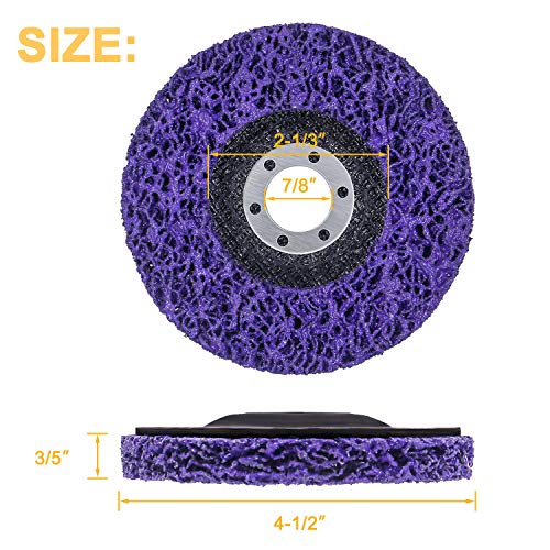 Konigeehre 20200910 6 Packs 4-1/2 Inch X 7/8 Inch Strip Discs Stripping Wheel Fit Angle Grinder Clean And Remove Paint Coating Rust Welds Oxidation thumb #2