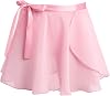 iEFiEL Kids Girls Dance Basic ChiffonFloral Lace Wrap Skirt Ballet Pull-On Skirt Dancewear Costumes