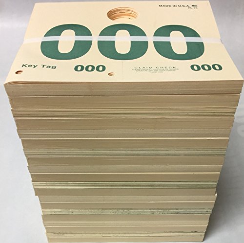 RL-78 Auto Service Dispatch Numbers Mirror Tags 3-Digit (Buff) 1000/box (V9) - Thumbnail 2