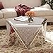 Silver Coffee Tables for Living Room with Crushed Diamond Inlay, Mirrored Pentagonal Coffee Table with Luxury Mirror Surface, Modern Center Table Side Table for Home Office, Reception