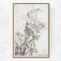 SIGNWIN Framed Canvas Wall Art Dried Plants Canvas Prints Home Artwork Decoration for Living Room,Bedroom - 16