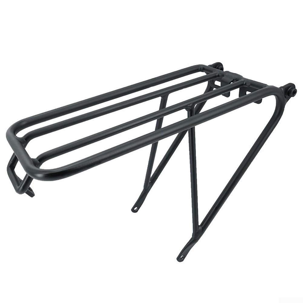 Klappbarer Fahrradträger für Brompton, 40,6 cm, Aluminiumlegierung, mit einfachen Rädern, passend für 40,6 x 4,5 cm Reifen, leichte Gepäckstütze für Pendler und Reisen