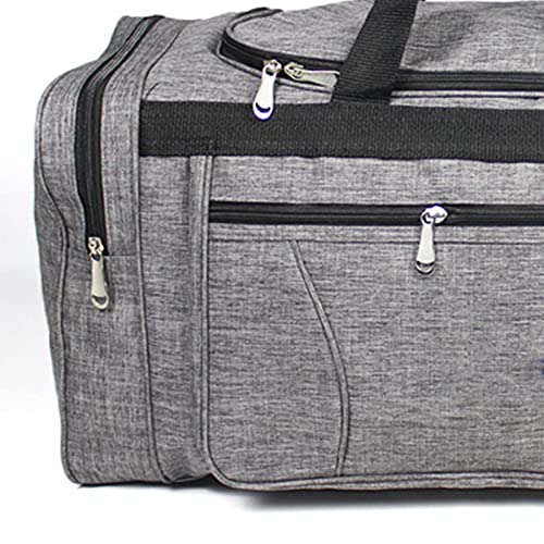 Oxford Waterproof Travel Bag, Travel Garment Bag Multi Pockets Oxford Fabric Travel Bag for Gentlemen(Light Grey)4