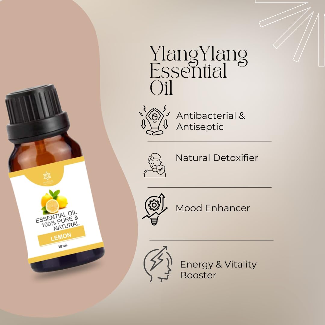 Natuur Ylang Ylang Essential Oil – 10ml | 100% Pure & Therapeutic Grade | Helps Support Relaxation, Mood Balance & Skin Care | Ideal for Aromatherapy, Massage & Daily Wellness Natuur Ylang Ylang Essential Oil – 10ml | 100% Pure & Therapeutic Grade | Helps Support Relaxation, Mood Balance & Skin Care | Ideal for Aromatherapy, Massage & Daily Wellness