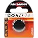 Produktbild 2er Set: ANSMANN 1516-0010 Knofpzelle Batterie Lithium CR 2477-3V