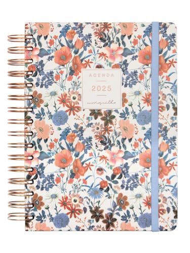 Finocam - Agenda Moniquilla 2025 1 Día Página Enero 2025 - Diciembre 2025 (12 meses) Amapola Español